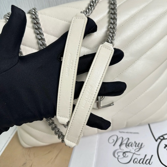 Authentic Saint Laurent paries white 2020Loulou leather bag - Picture 2 of 12